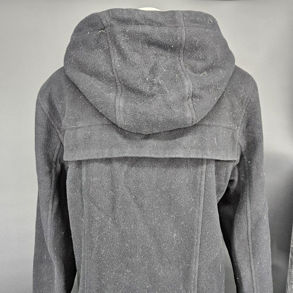 FS Limited Jacket Womens Large Black Wool Hooded Full Zip Lined Pockets Winter - Picture 8 of 16